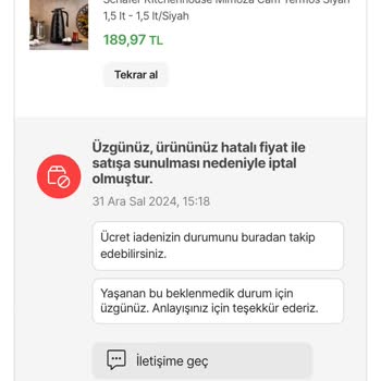Yanlış Fiyat Etiketi Mağduriyeti