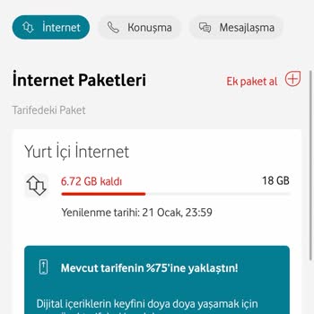 Vodafone Sosyal Red Paketi Yanıltıcı Uygulama Sorunu