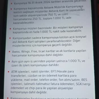 Akbank Kampanya İadesi Sorunu