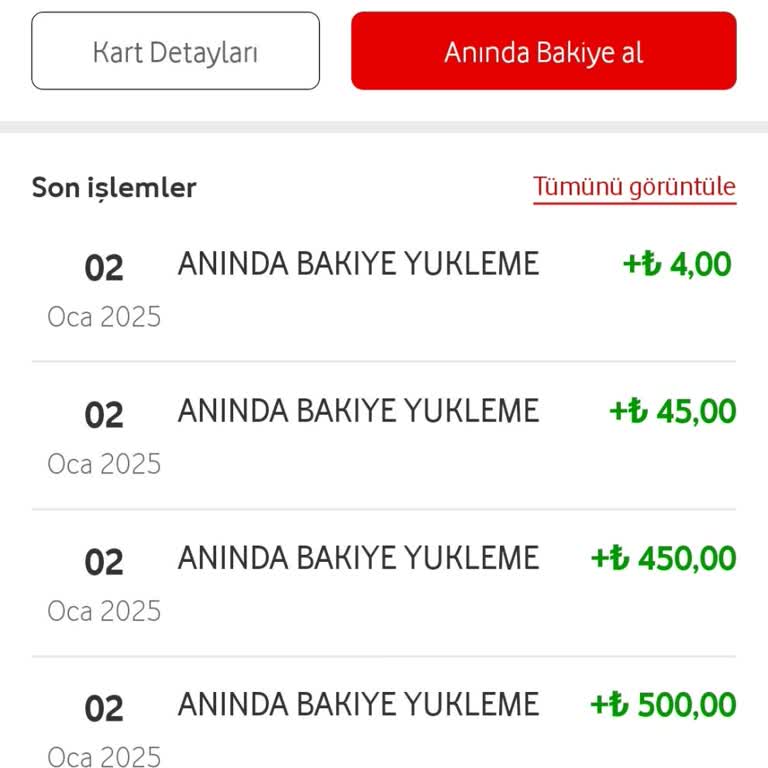 Vodafone Anında Bakiye Sorunu: Kullanılamayan Yükleme
