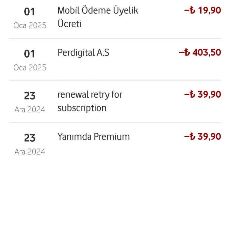 Vodafone Faturalı Hattıma Bilgim Dışında Yansıtılan Ücretler