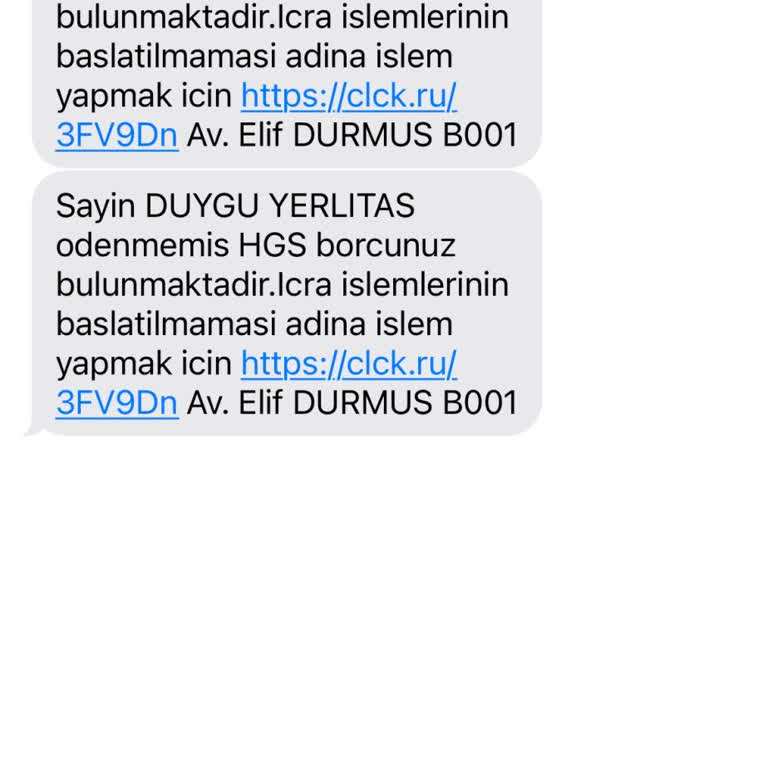 Sahte HGS Borcu Mesajı Ve İcra Tehdidi