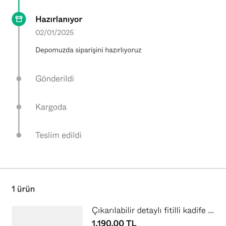 Siparişin Kargoya Verilmemesi Sorunu