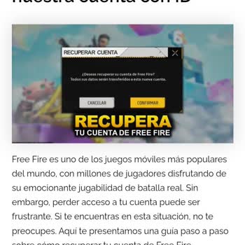 Cuenta de Garena Free Fire hackeada, solicito recuperación