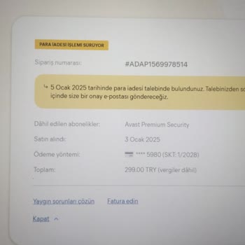 Avast Antivirüs Abonelik Sorunu Ve Yetkisiz Ödeme