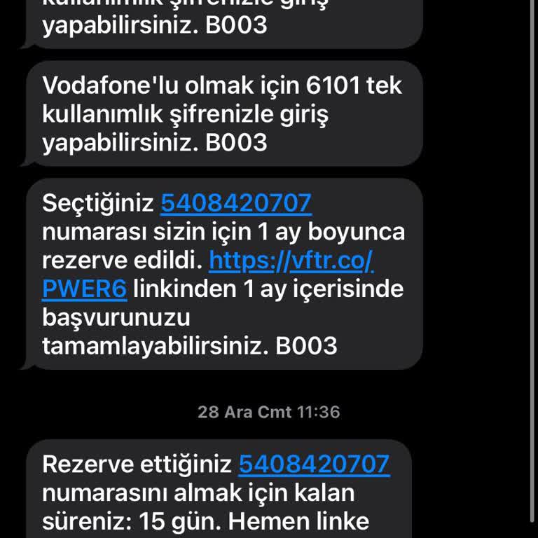 Yanlış Rezerve Edilen Hat Numarası Sorunu