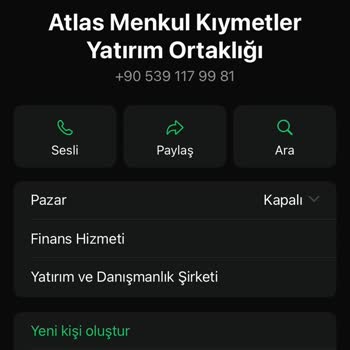 Atlas Menkul Kıymetler Yatırım Ortaklığı'nda Yaşadığım Sorun