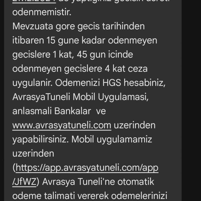 Yanlış Plaka İle Avrasya Tüneli Geçişi Hatası