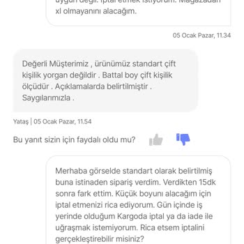 Yanlış Bilgilendirme Ve İptal Sorunu Yaşadım