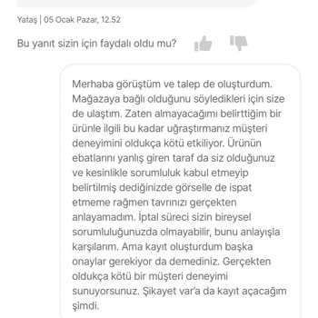 Yanlış Bilgilendirme Ve İptal Sorunu Yaşadım