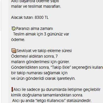 Satılmayan Ürün İçin Yanıltıcı Mesaj