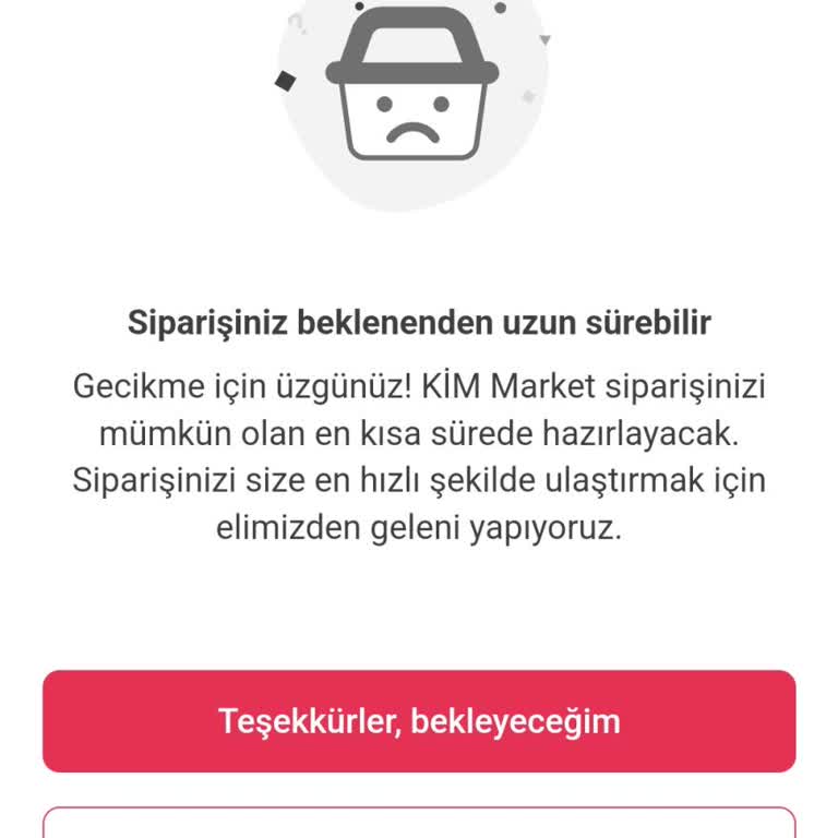 Yemeksepeti'nde İptal Edilen Sipariş Ve Bekletme Sorunu