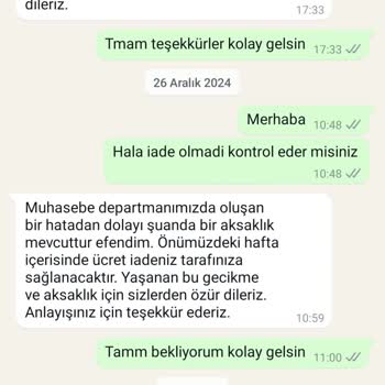 İade Sürecindeki Gecikme Ve Müşteri Memnuniyetsizliği