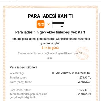 İptal Edilen Siparişin İadesi Sorunu
