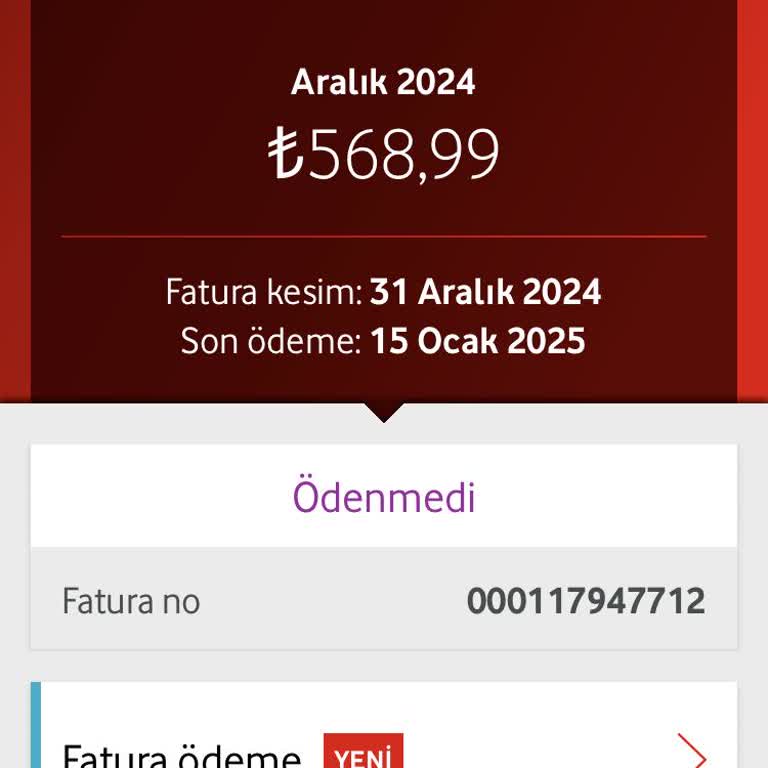Vodafone Fatura Şikayeti Ve Müşteri Memnuniyetsizliği
