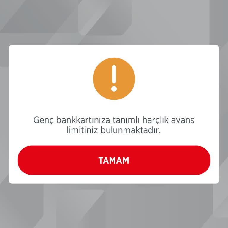 Harçlık Avans Limiti Hatası