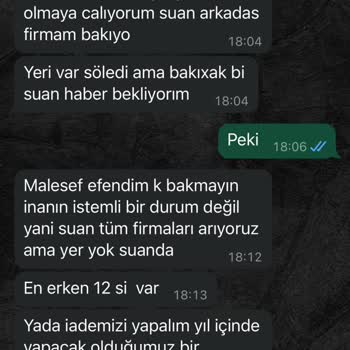 Tur İptali Ve Geri Dönüş Eksikliği