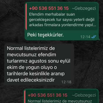 Tur İptali Ve Geri Dönüş Eksikliği