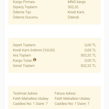 Online Siparişimde Gecikme Ve İletişim Sorunu