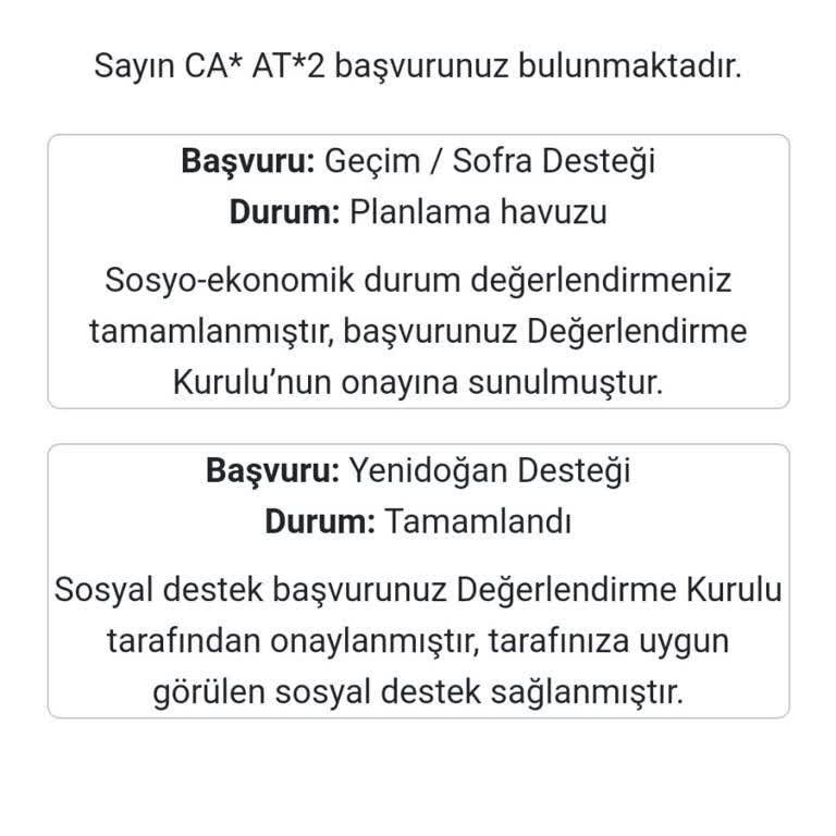 Sofra Geçim Desteği İçin 9 Aydır Bekliyorum, Zor Durumdayım