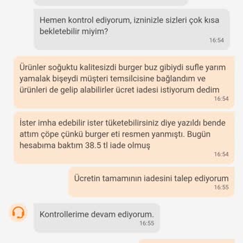 Eksik Ve Kalitesiz Sipariş İçin Tam İade Talebi