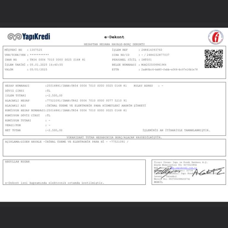 Para Transferi Sorunu: Eksik Bilgi Nedeniyle Hesaba Geçmeyen Para