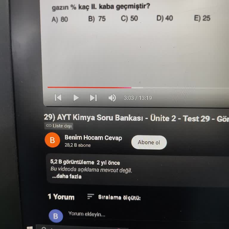 Video Çözümleri Eksik Kimya Kitabı