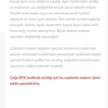 Sürekli Kesilen İnternet Ve Çözülmeyen Arızalar
