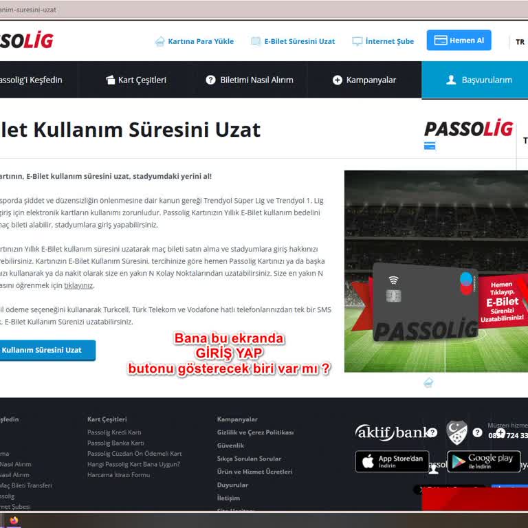 Passolig Web Sitesinde Profil Güncelleme Zorluğu