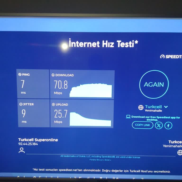 İnternet Hızı Beklentiyi Karşılamıyor: 200 Mbps Yerine 70 Mbps