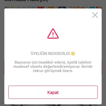 Üyelik Başvurusunda Yaşanan Sorunlar