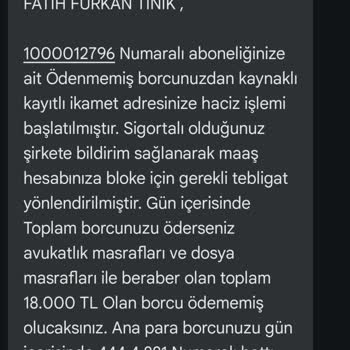 İptal Edilen Abonelikte Sürekli Borç Mesajları Ve İcra Tehdidi