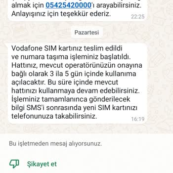 Vodafone Numara Taşıma Sürecinde Yaşanan Gecikme Ve Yanlış Yönlendirmeler