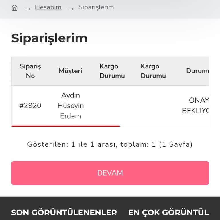 Sipariş Teslimatı Ve İletişim Sorunu