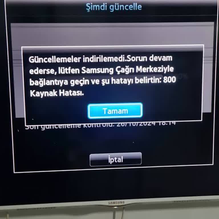Samsung TV Yazılım Güncelleme Ve Kanal Kaybı Sorunu
