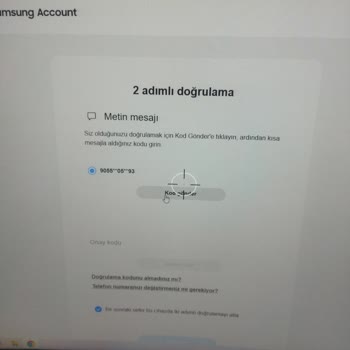 Samsung Hesabına Giriş Sorunu