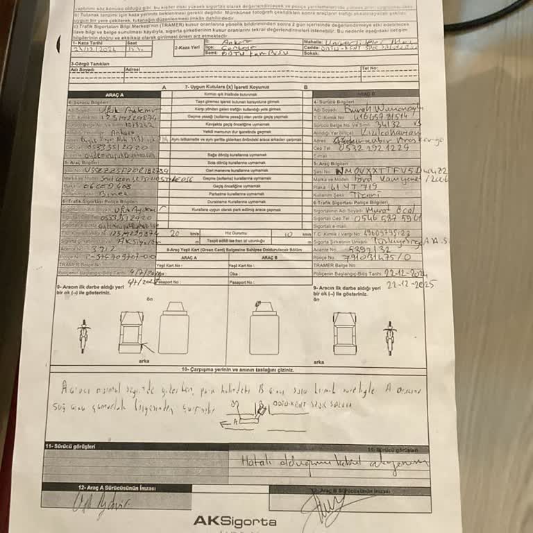 Aras Kargo Aracının Çarpması Sonucu Sigorta Mağduriyeti