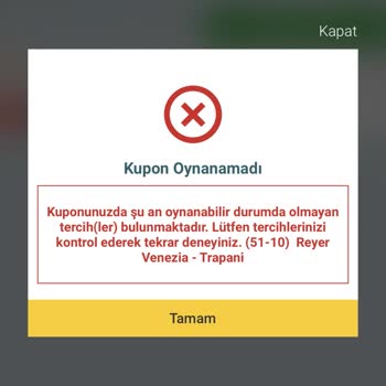 Canlı Bahislerde Kupon Sorunu