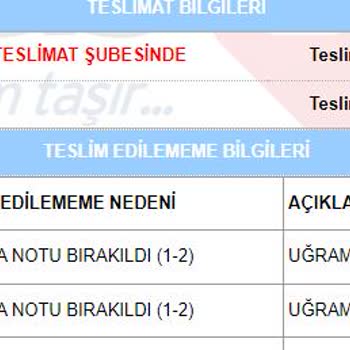 Aras Kargo Yanlış Teslimat Notu İle Mağduriyet!