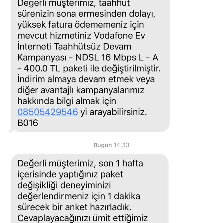 Vodafone'un Haksız Taahhüt Yenileme Sorunu