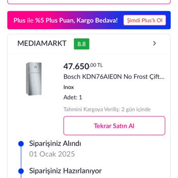 Bosch Buzdolabı Siparişim Neden Hala Kargolanmadı