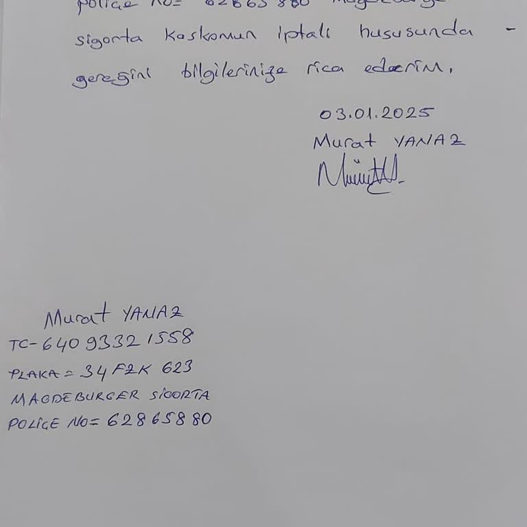 Sigorta İptal Talebine Cevap Alınamıyor