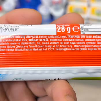 Kinder Süt Dilimi Ürününün Şeker İçeriği Belirsizliği