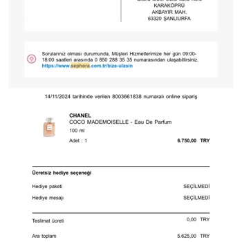 Sephora'dan Geri Ödeme Mağduriyeti