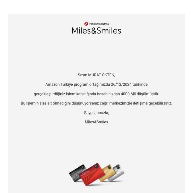 THY Miles Smiles Kupon Kodum Hâlâ Gelmedi
