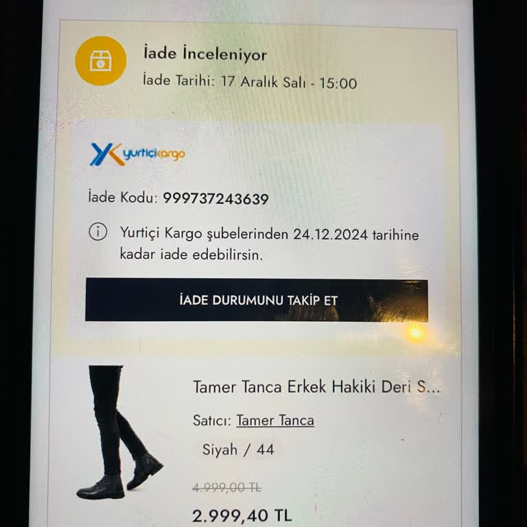 Boyner'den İade Sürecinde Gecikme Ve Bilgilendirme Eksikliği
