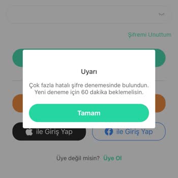 Şifre Yanlışlığı Nedeniyle Hesap Engeli