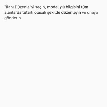Yanlış Model Yılı Nedeniyle İlan Kaldırma Sorunu