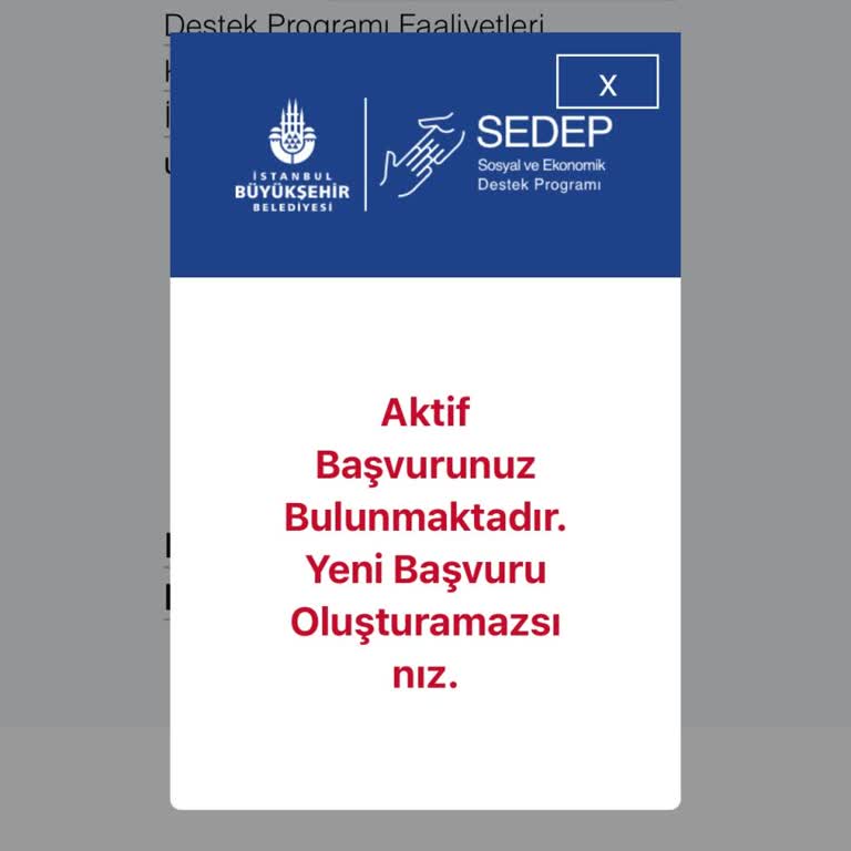 Sofra Geçim Desteği Başvuru Sorunu