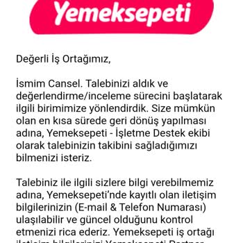 Yemek Sepeti Üye İş Yeri Başvurusunda 6 Aylık Belirsizlik